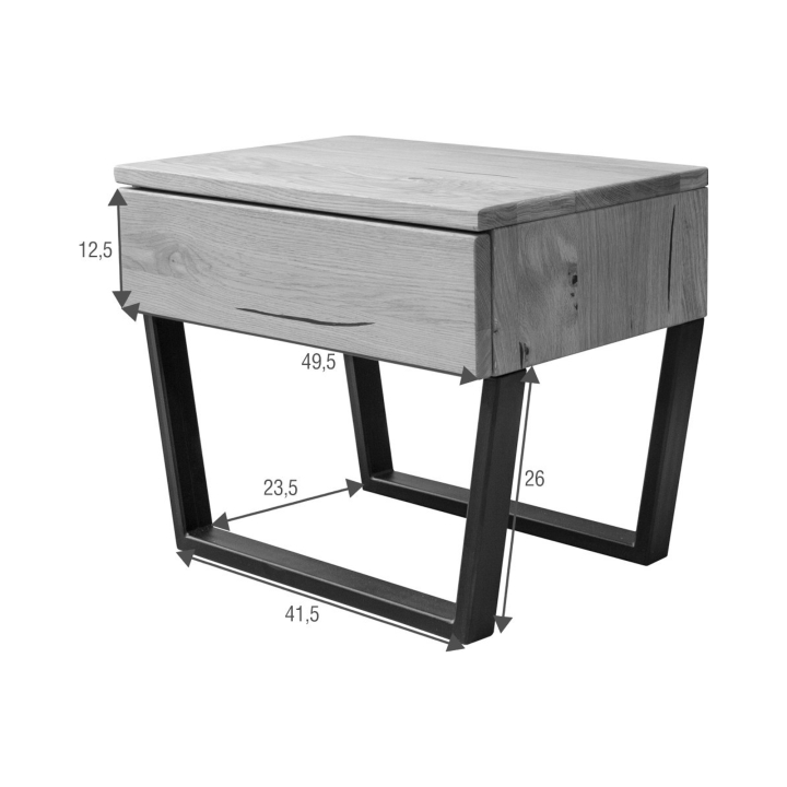 Szafka nocna dębowa Megrez I