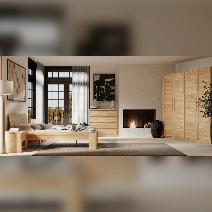 Łóżko dębowe Montana 160x200