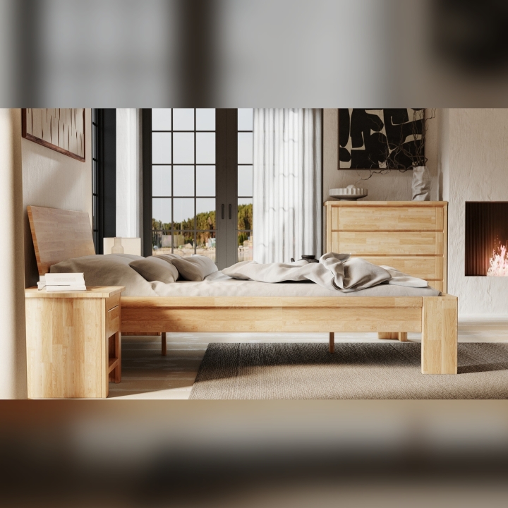 Łóżko dębowe Montana 160x200