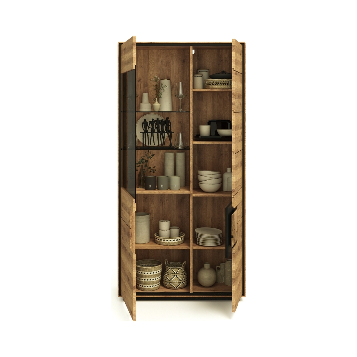 Witryna dębowa II lewa Lunare