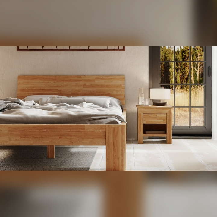 Łóżko dębowe Montana 160x200