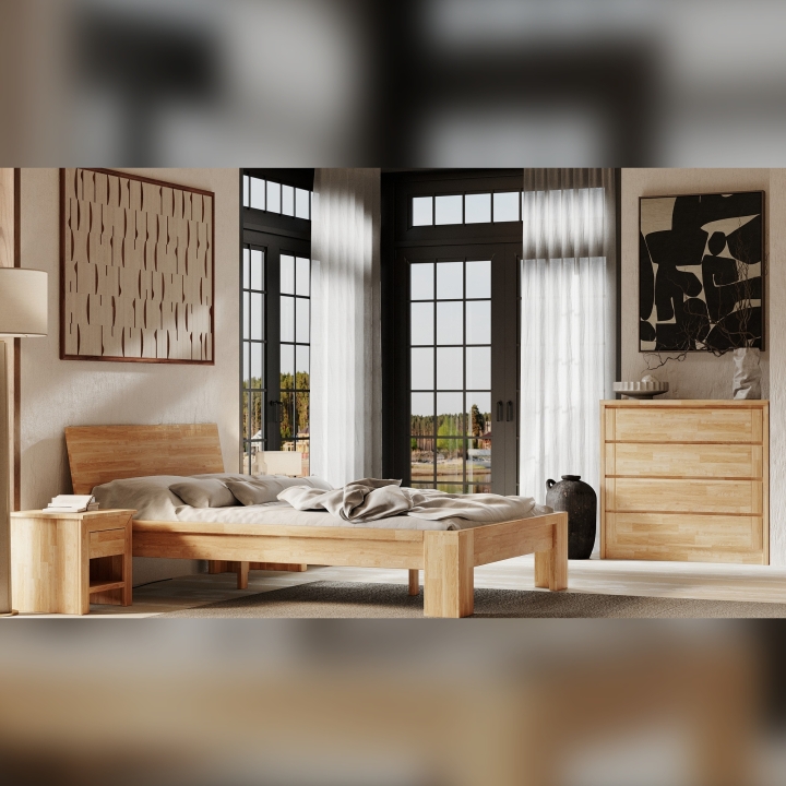 Łóżko dębowe Montana 90x200