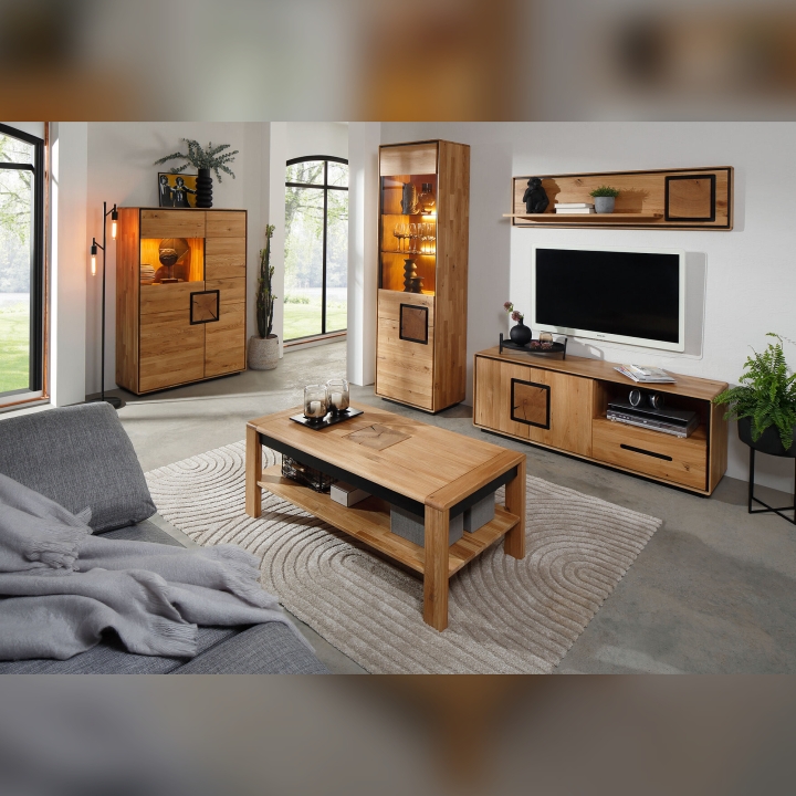 Witryna dębowa I lewa Lunare