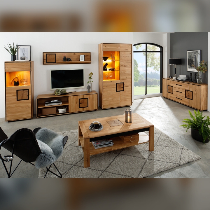 Witryna dębowa II lewa Lunare