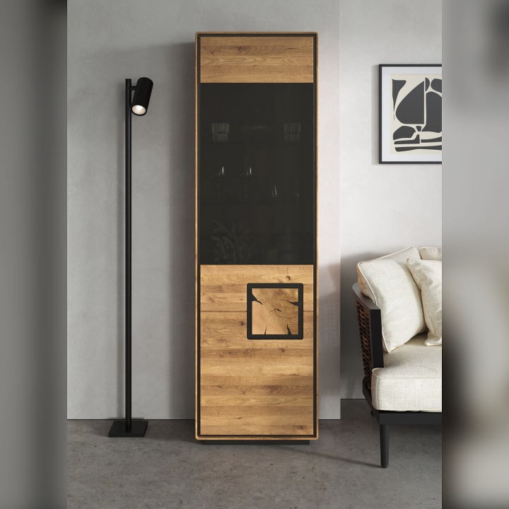 Witryna dębowa I lewa Lunare