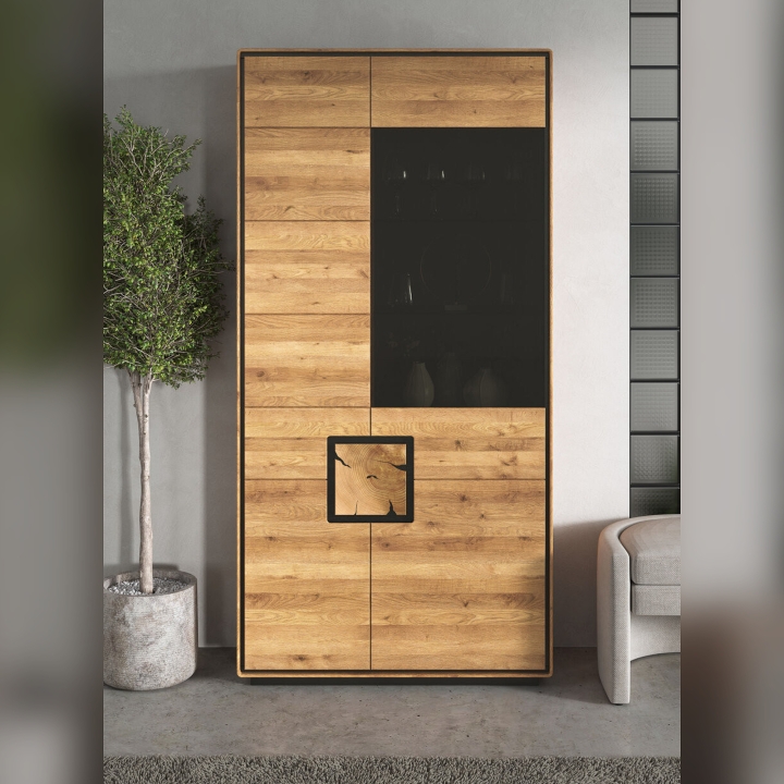 Witryna dębowa II prawa Lunare