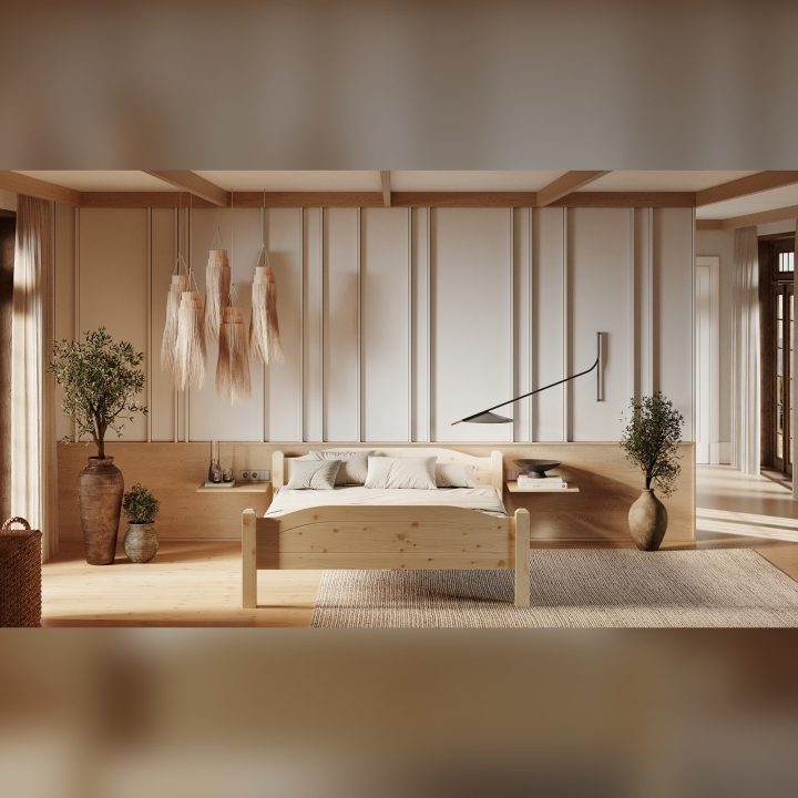 Łóżko sosnowe Liva 200x200