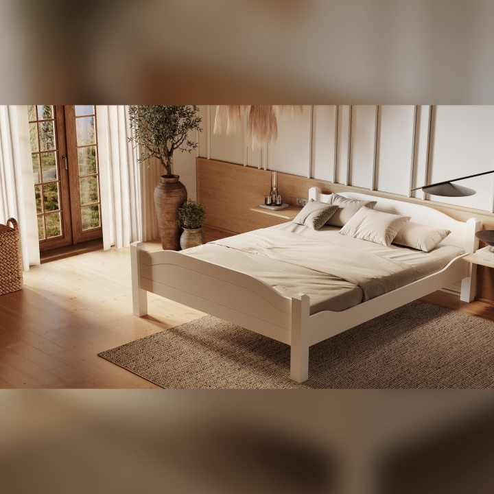 Łóżko sosnowe Liva 200x200 białe