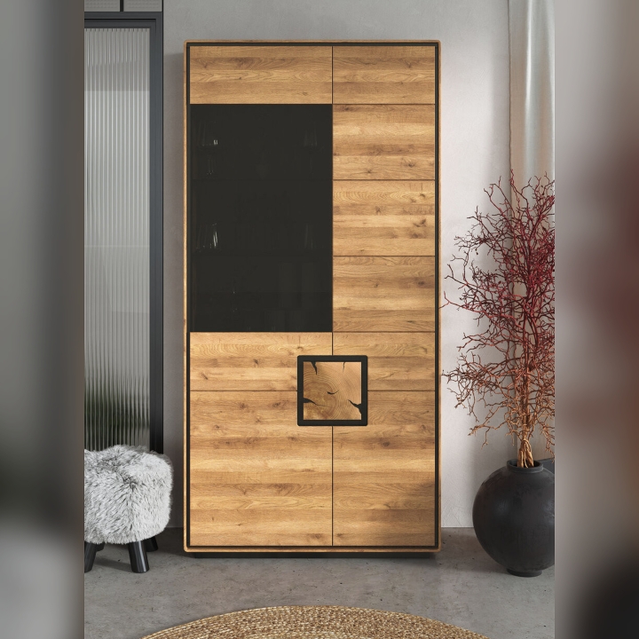 Witryna dębowa II lewa Lunare