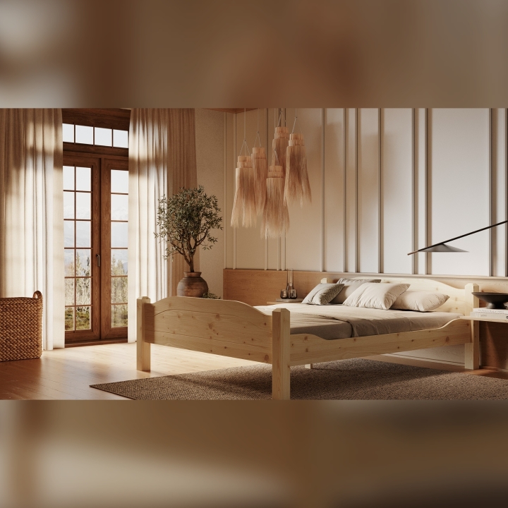 Łóżko sosnowe Liva 160x200