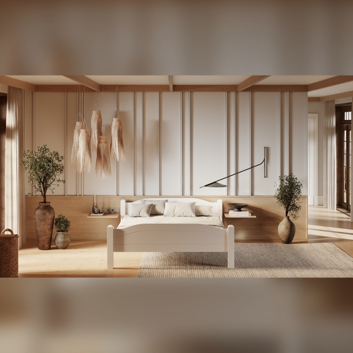 Łóżko sosnowe Liva 180x200 białe