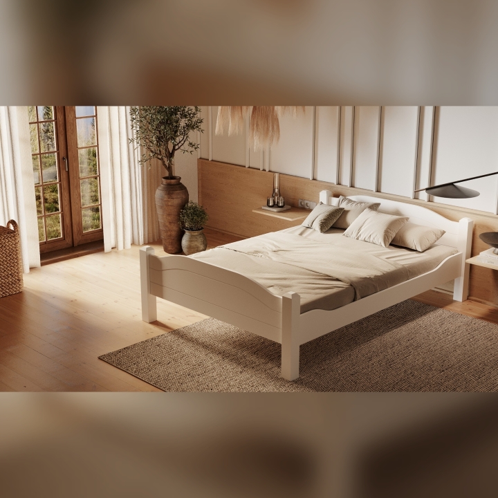 Łóżko sosnowe Liva 140x200 białe