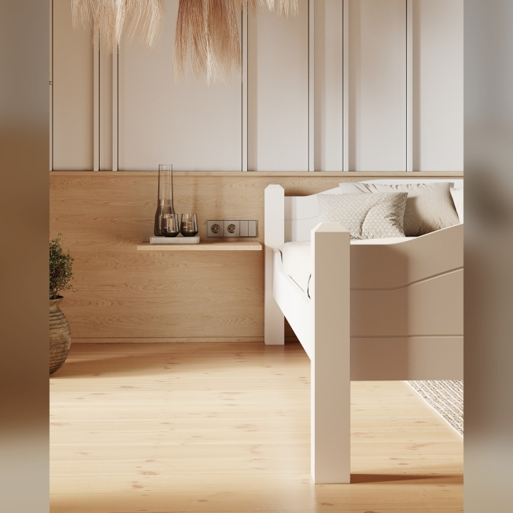 Łóżko sosnowe Liva 160x200 białe