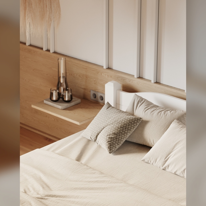 Łóżko sosnowe Liva 200x200 białe