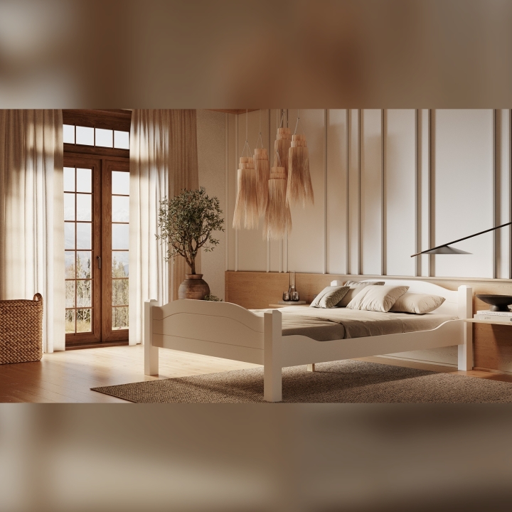 Łóżko sosnowe Liva 140x200 białe