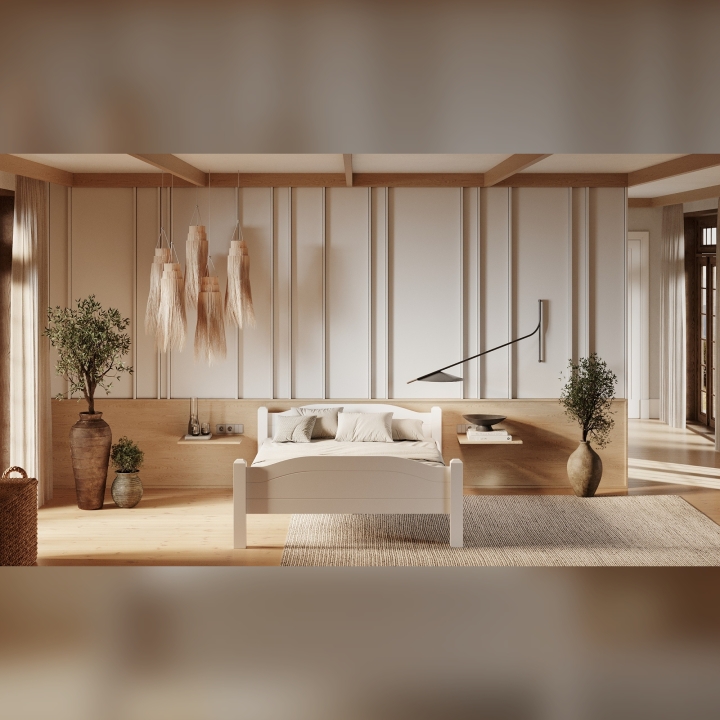 Łóżko sosnowe Liva 120x200 białe