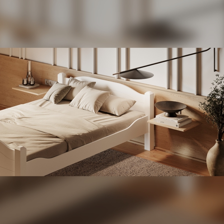Łóżko sosnowe Liva 100x200 białe