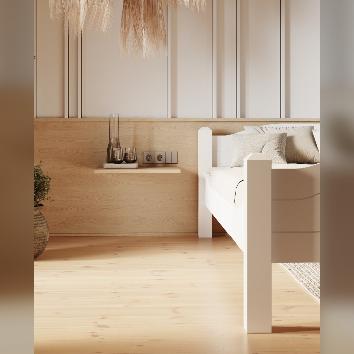 Łóżko sosnowe Liva 90x200 białe