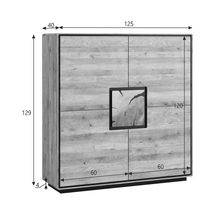 Komoda dębowa IV Lunare