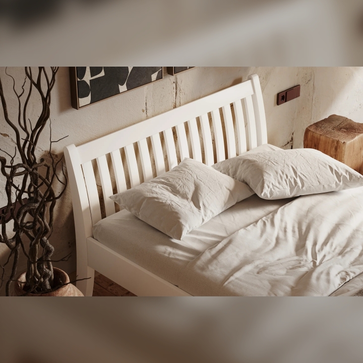 Łóżko sosnowe Tonja 140x200 białe