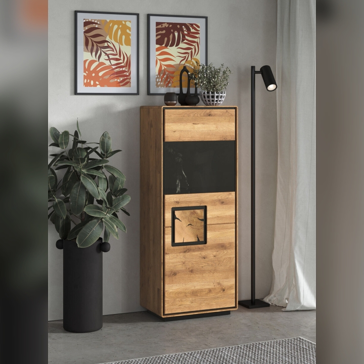 Kredens dębowy I prawy Lunare