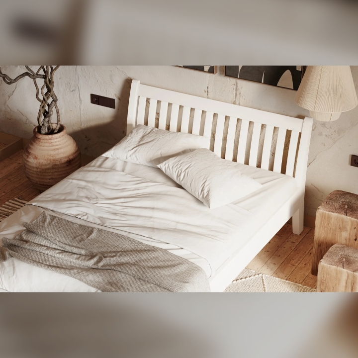 Łóżko sosnowe Tonja 180x200 białe