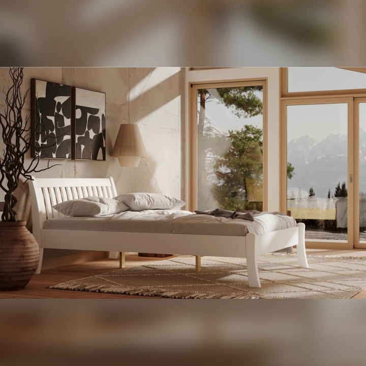 Łóżko sosnowe Tonja 180x200 białe