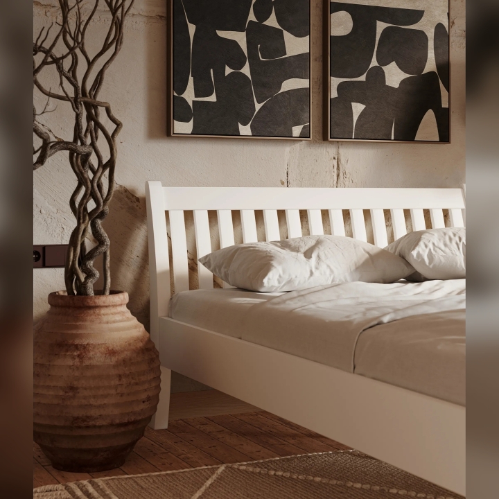 Łóżko sosnowe Tonja 90x200 białe