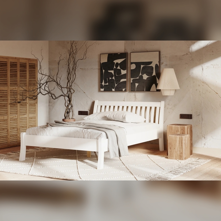 Łóżko sosnowe Tonja 90x200 białe