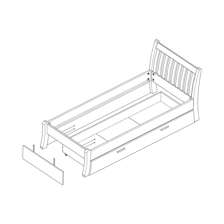 Łóżko sosnowe Tonja 90x200