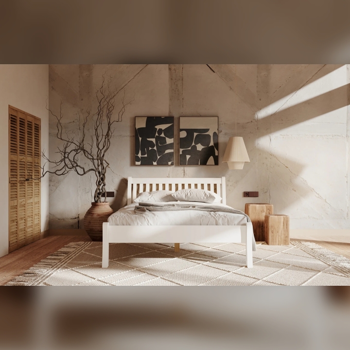 Łóżko sosnowe Tonja 180x200 białe