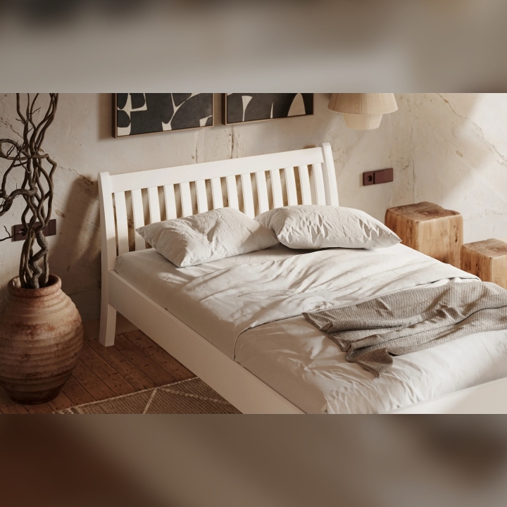 Łóżko sosnowe Tonja 90x200 białe