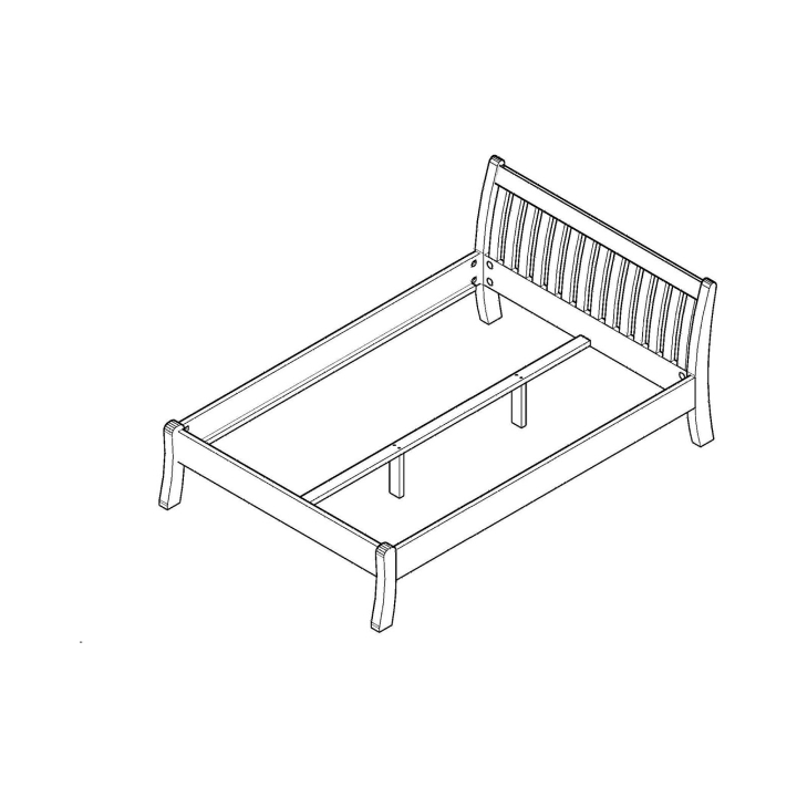 Łóżko sosnowe Tonja 180x200 białe