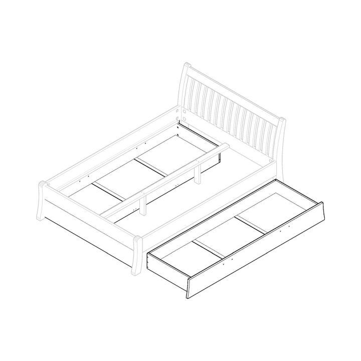 Szuflady sosnowe do łóżka Tonja 180x200