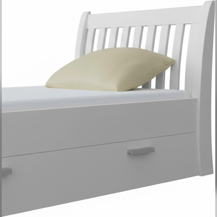Szuflada sosnowa do łóżka Tonja biała 90x200