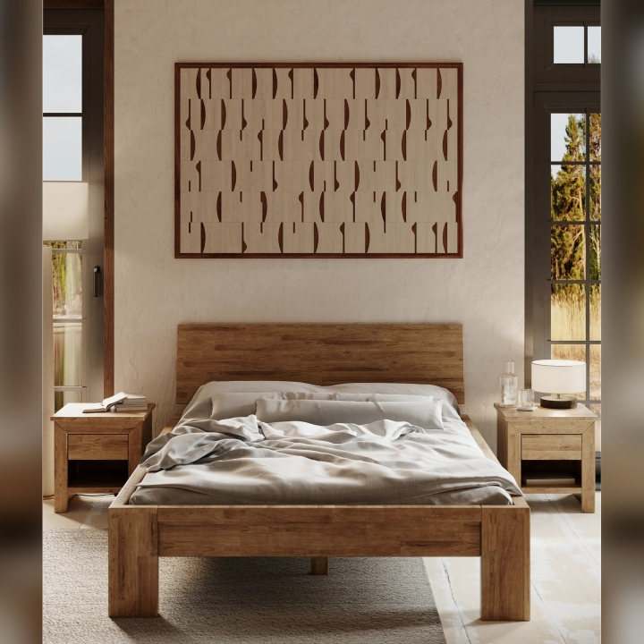 Łóżko dębowe Montana 180x200 rustical