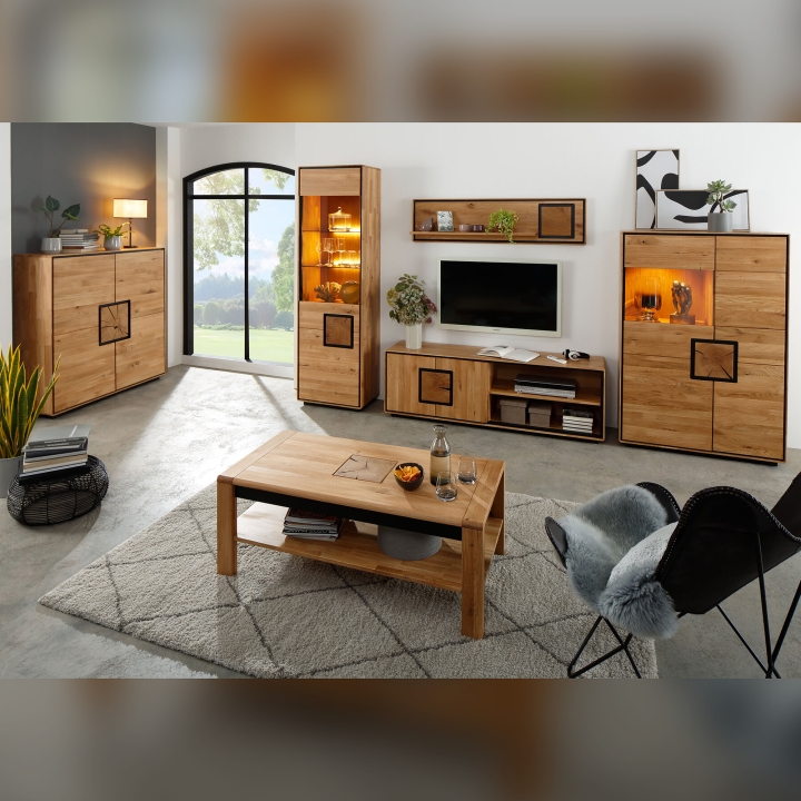 Szafka RTV dębowa II Lunare olej natura