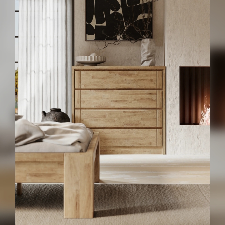 Łóżko dębowe Montana 160x200 rustical