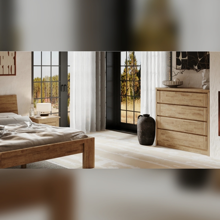 Łóżko dębowe Montana 160x200 rustical