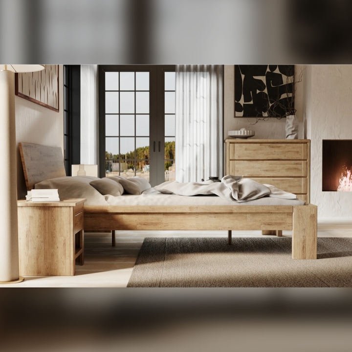 Łóżko dębowe Montana 180x200 rustical