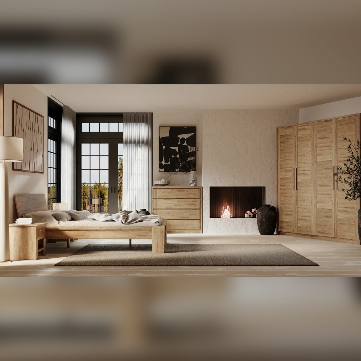 Łóżko dębowe Montana 90x200 rustical