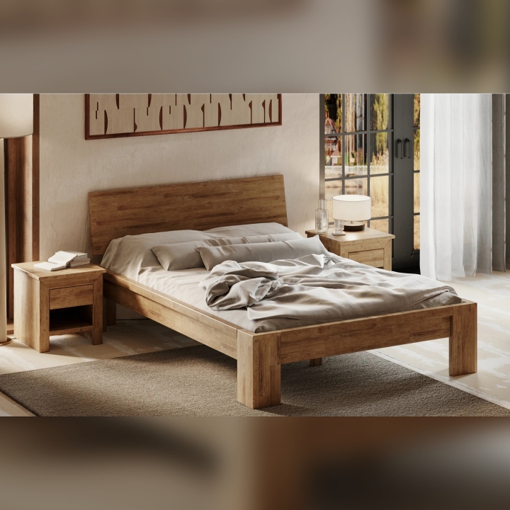 Łóżko dębowe Montana 90x200 rustical