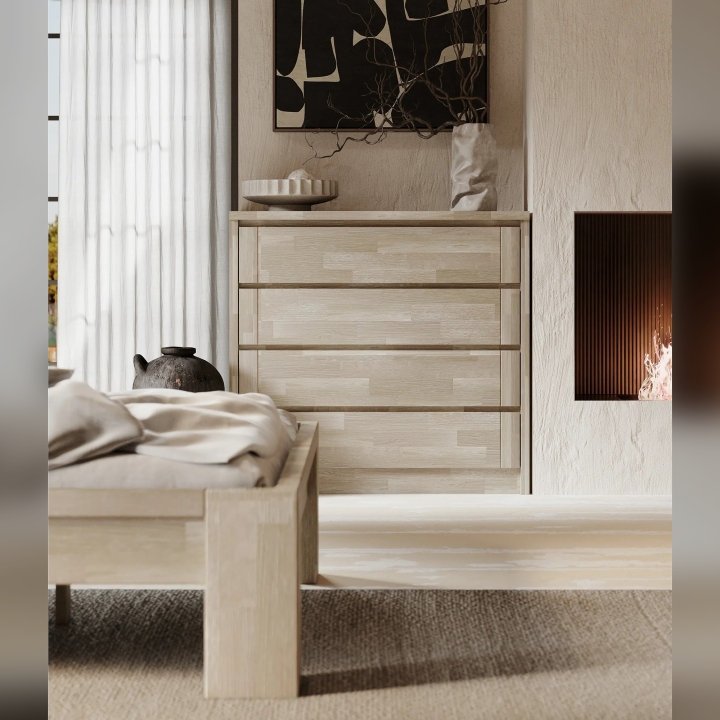 Łóżko dębowe Montana 180x200 sonoma