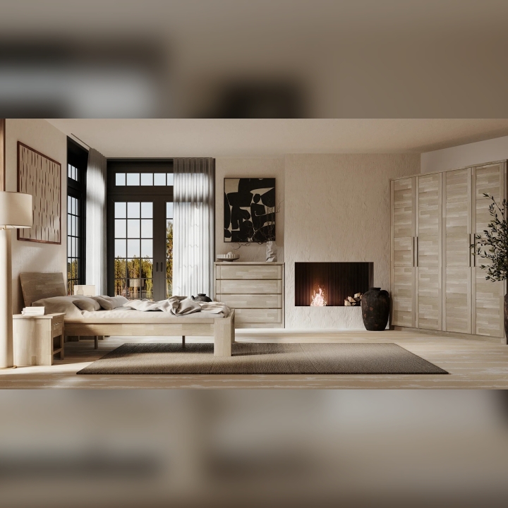 Łóżko dębowe Montana 90x200 sonoma