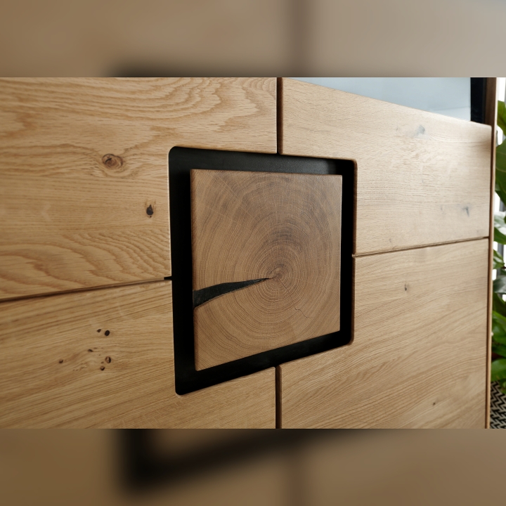 Szafka RTV dębowa II Lunare olej natura