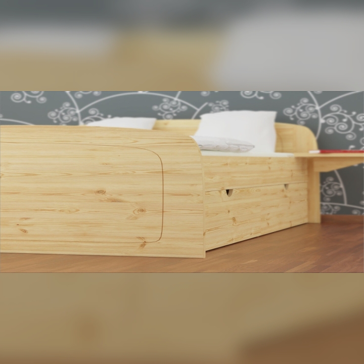 Łóżko sosnowe Jaśmin 180x200 lakier bezbarwny