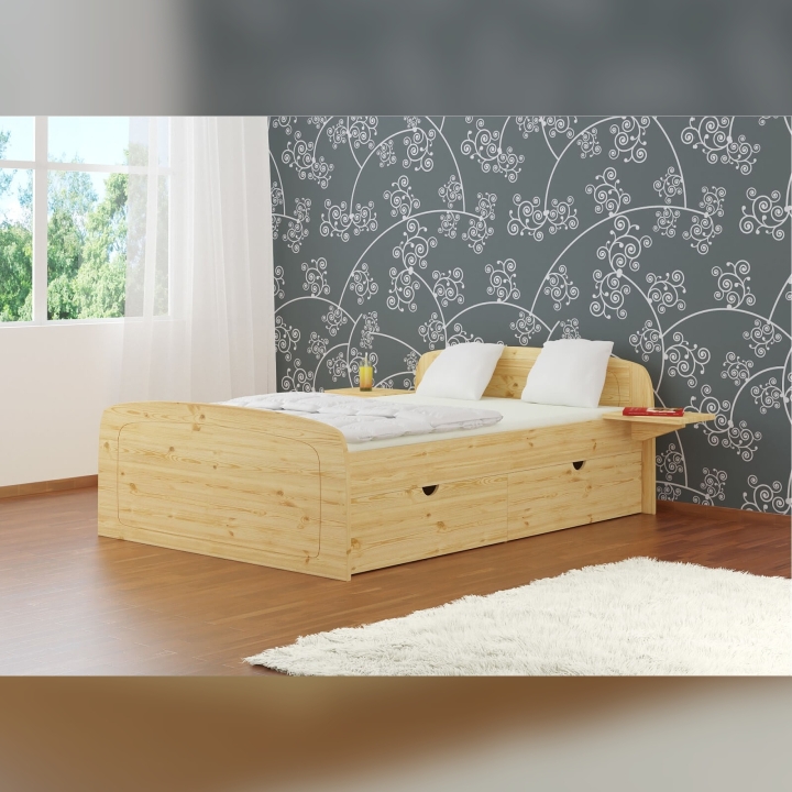 Łóżko sosnowe Jaśmin 160x200 lakier bezbarwny