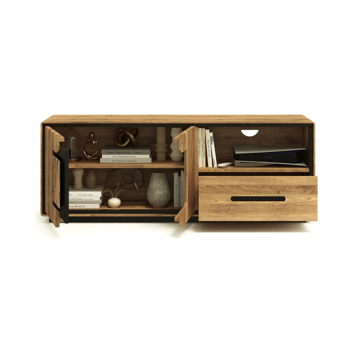 Szafka RTV dębowa III Lunare