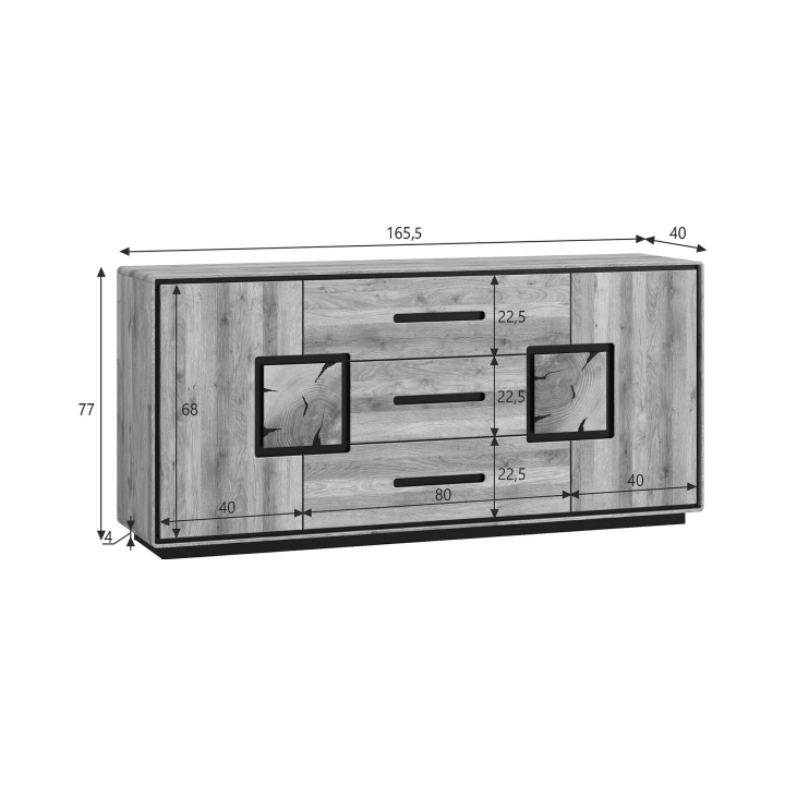 Komoda dębowa II Lunare