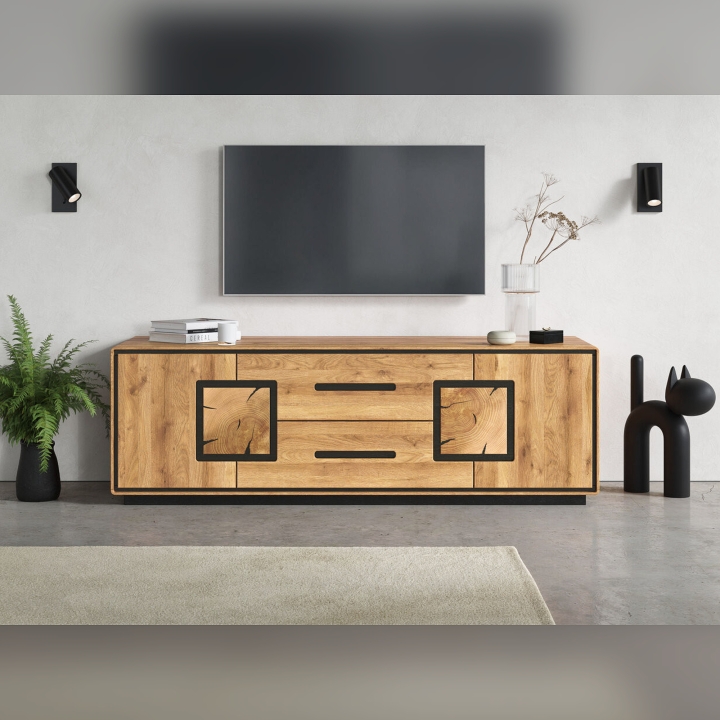 Szafka RTV dębowa IV Lunare